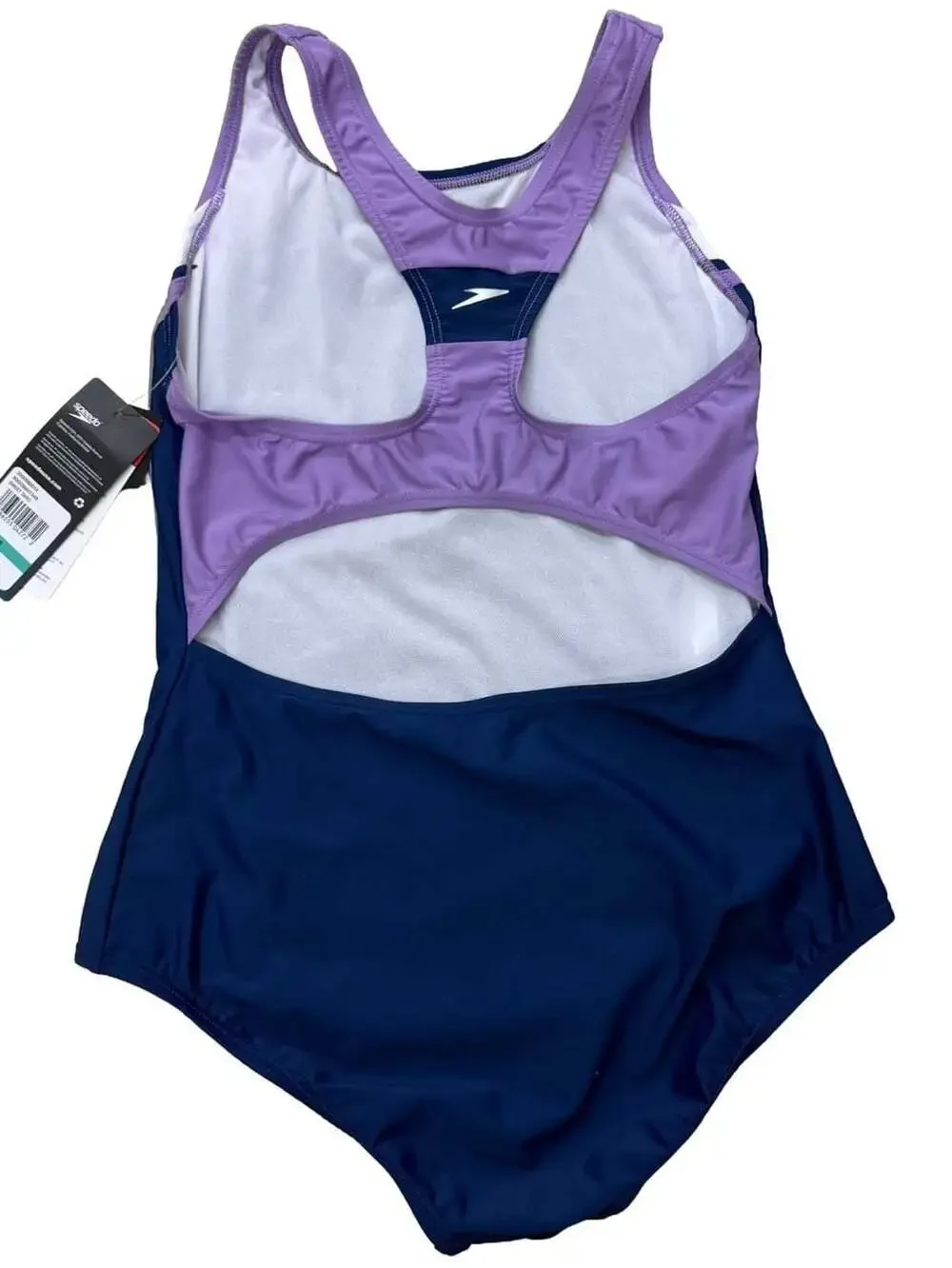 Speedo Girls Infinity Splice One Piece Swimsuit Blue/Purple